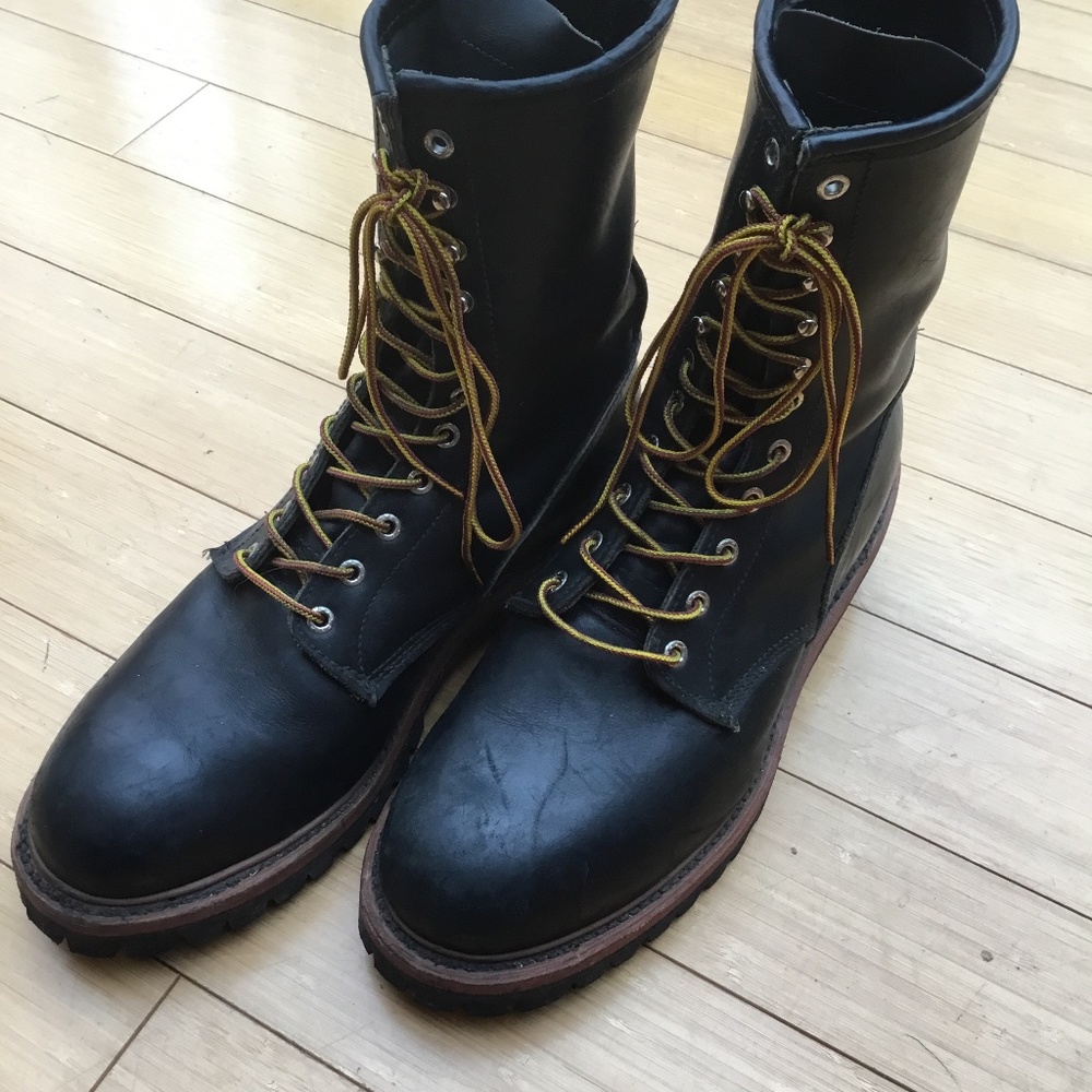 Red Wing Logger Boots Men’s 11 E3 Black Oiled Leather